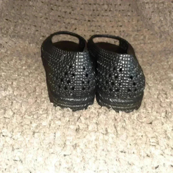 MELISSA/JASON WU-Camilla-Woven Black Jelly-Open Toe Flatforms-Sz 8-Near Mint - Picture 5 of 7